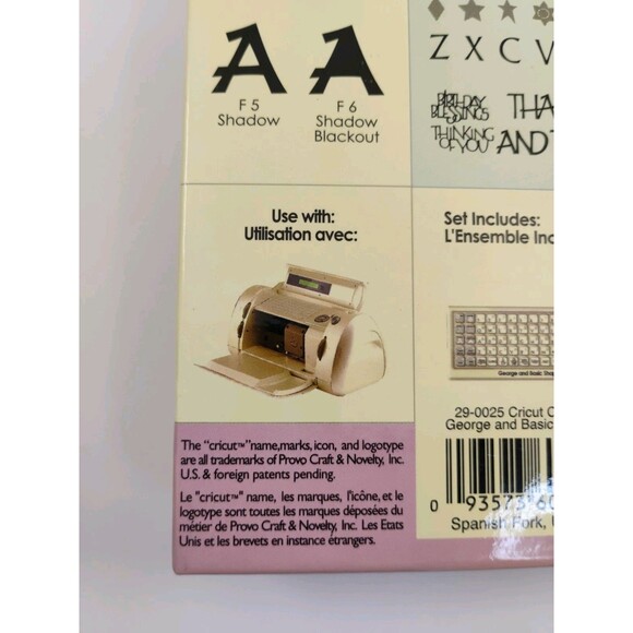 Cricut Font Cartridge George And Basic Shapes Complete Used - Picture 7 of 13